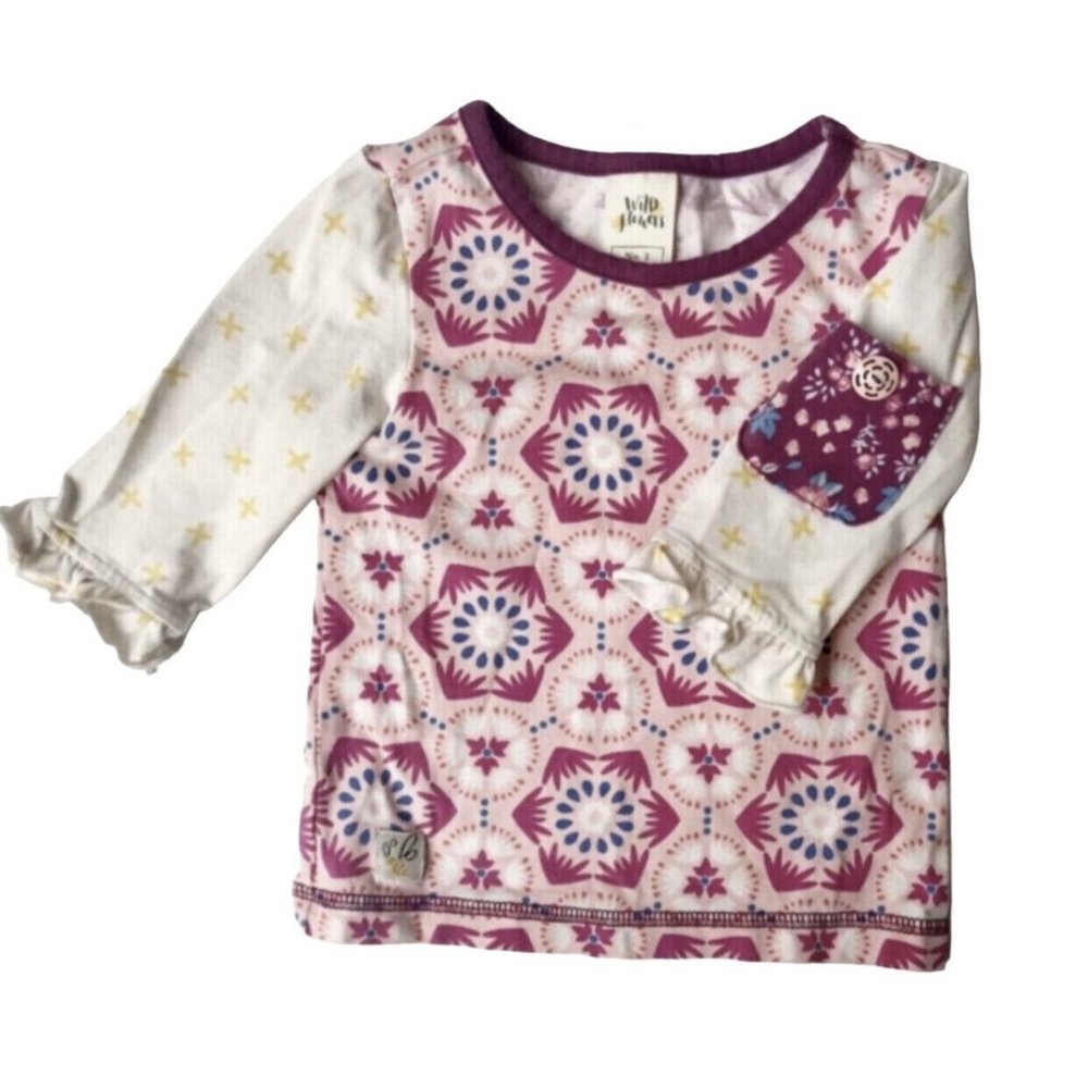 Wildflowers Mixed Print Top Size 2